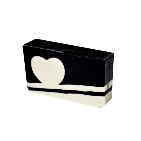 Mydło serce black & white