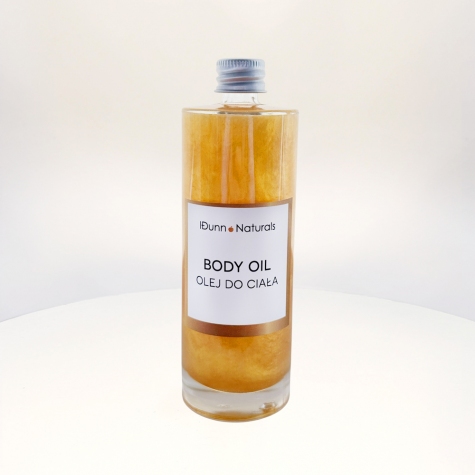 ZŁOTY Olej ISTIREN  z 24 karatowym złotem w płatkach oraz BIO brokatem